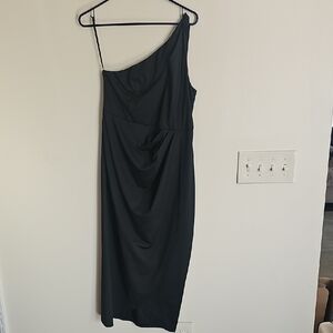 Chic One-Shoulder Black Dress
